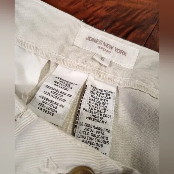 Vintage Jones New York Sport Khaki/Chino Slacks, Size 6, Y2K NWT - Picture 4 of 5